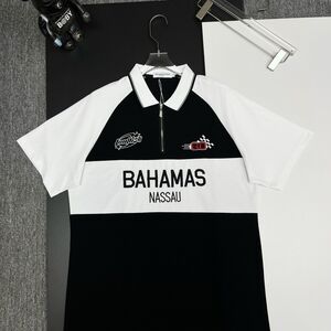 Balenciaga Black and White Racing Polo